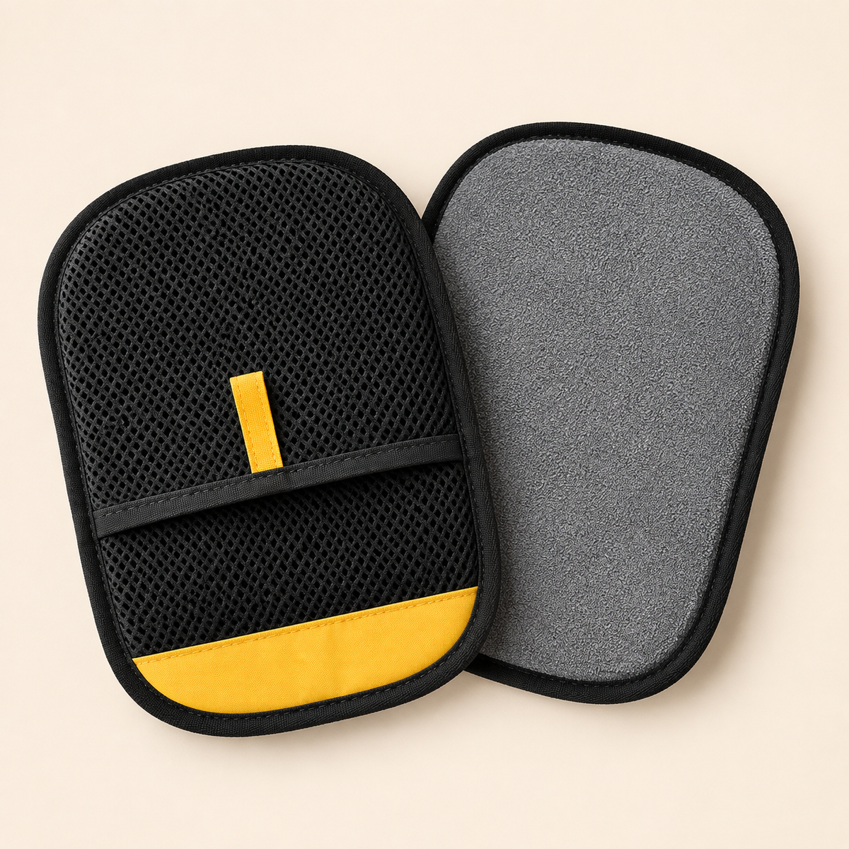Two reusable pet hair remover gloves included in the pack