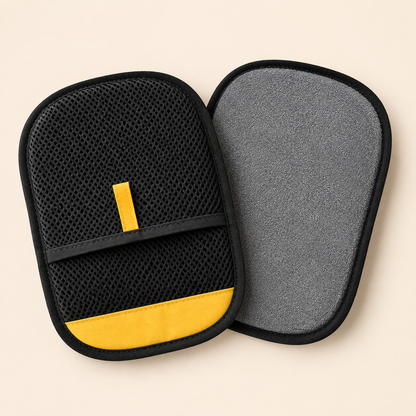 Two reusable pet hair remover gloves included in the pack