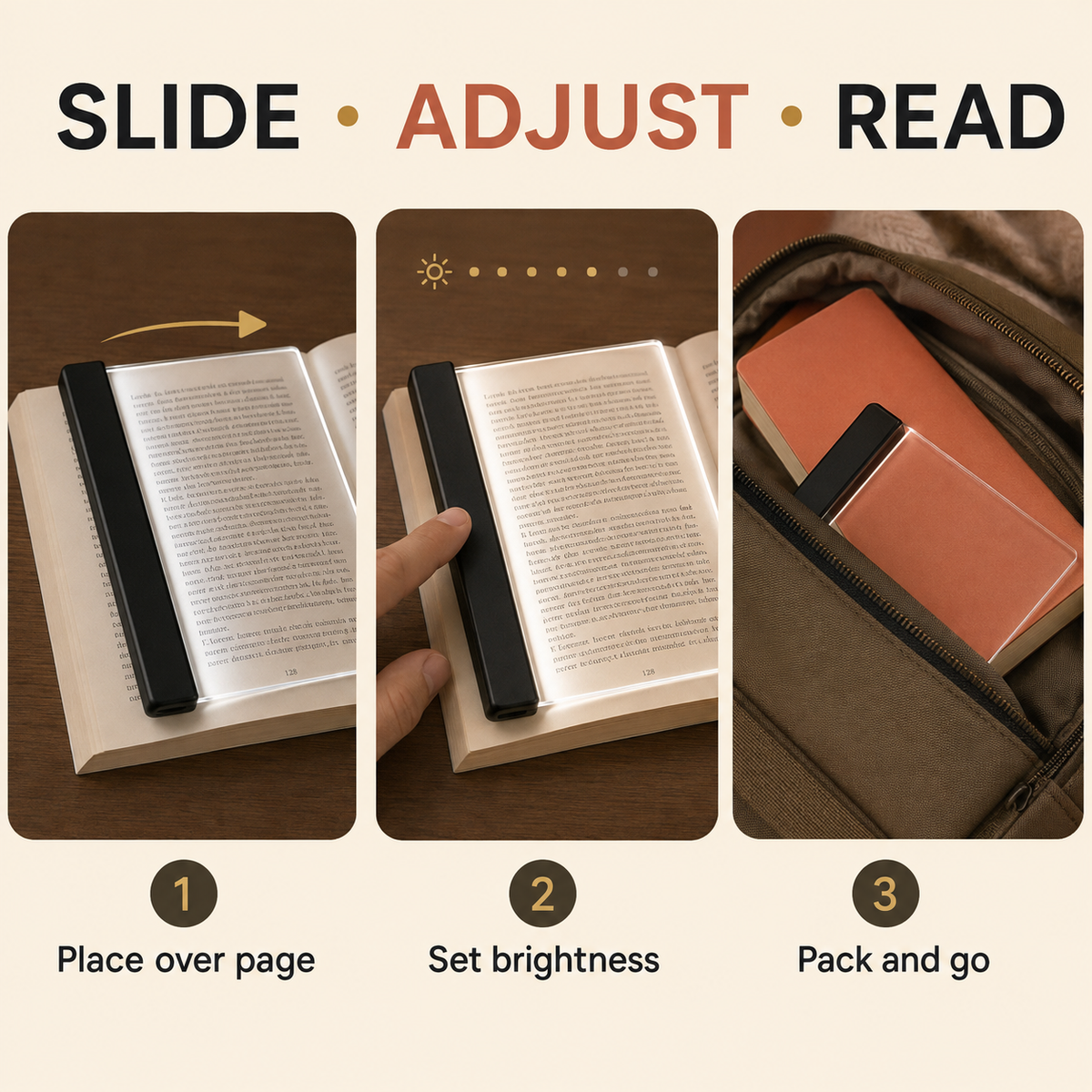 How to position and use the flat reading panel