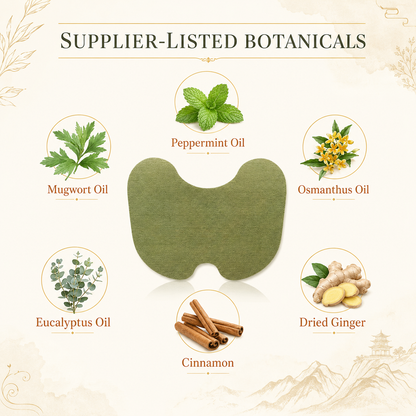 Supplier-listed botanical ingredients in the knee patches