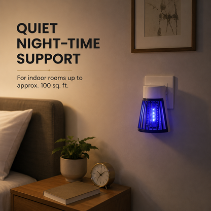 Plug-in mosquito killer lamp used indoors at night